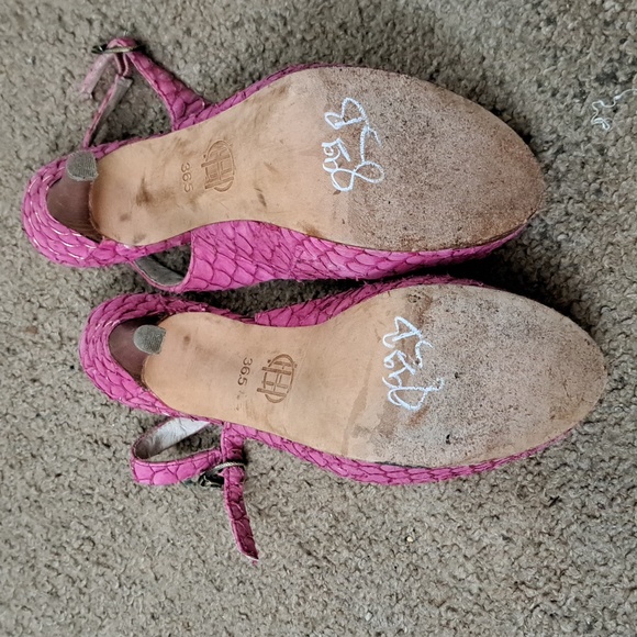 House Of Harlow 1960 Nadia Fish Scales Pink Shoes - Picture 10 of 11